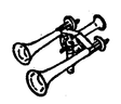 Leslie Air Horns -- RSL-3L-R