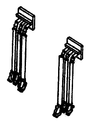 MU Hoses 3-Cluster 36" -- Pre-1980 Locomotives pkg(4)