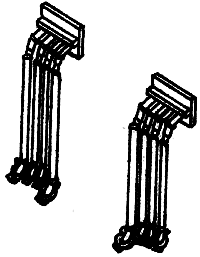 MU Hoses 4-Cluster 36" -- Pre-1980 Locomotives pkg(4)