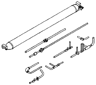 Air Tank Detail Set w/Pipes -- For Early To Late Era EMD Hood Units