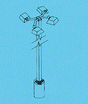 Light Poles w/Light Heads (Nonworking) pkg(2) -- For Yards, Industrial, Engine Facility, Etc.