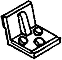 Turnout Rail Braces pkg(12) -- Rigid