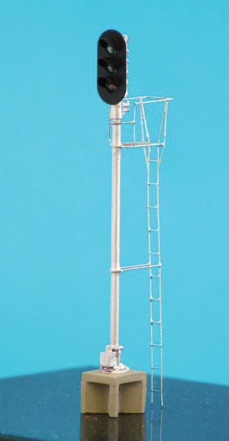 General Railway Signal Style D Block Signal - Assembled -- 3-Aspect w/Individual Visors-2