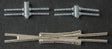Code 70 #6 Self-Guarded Turnout/Switch Frog w/Railbars -- White Bronze