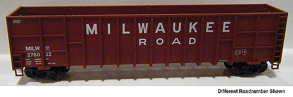Gunderson Deep Rib Wood Chip Gondola w/High Brake - Ready to Run -- Milwaukee Road 2-Pack; #276053, 276108