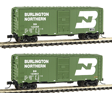 1944 AAR 40' Boxcar 2-Pack -- Burlington Nothern .