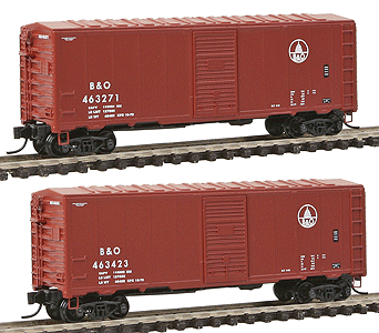 1944 AAR 40' AAR Boxcar - Without Roof Walk - 2 Pack -- Baltimore & Ohio