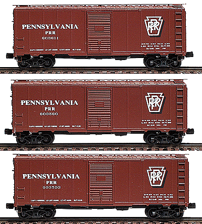 AAR 1944 40' Boxcar 3-Pack -- Pennsylvania #603503, 603560 & 603611