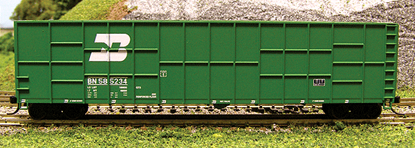 Gunderson/FMC Shallow-Rib Wood Chip Gondola - Ready to Run -- Burlington Northern