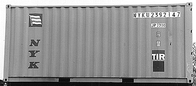20' Corrugated Container -- NYK Line (orange) 2/