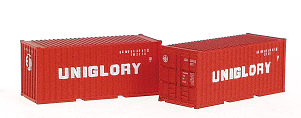 20' Wrinkle-Side Container 2-Pack -- Uniglory