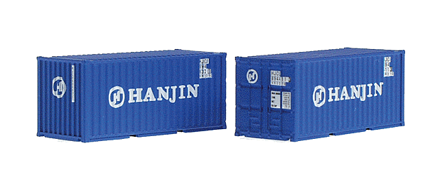 20' Wrinkle-Side Container 2-Pack -- Hanjin
