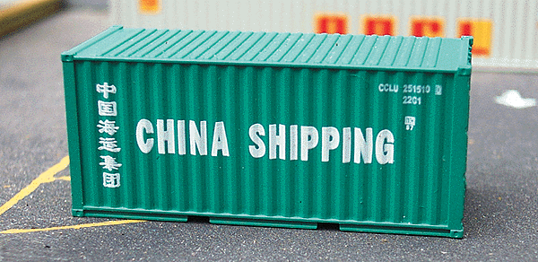 20' Wrinkle-Side Container 2-Pack -- China Shipping