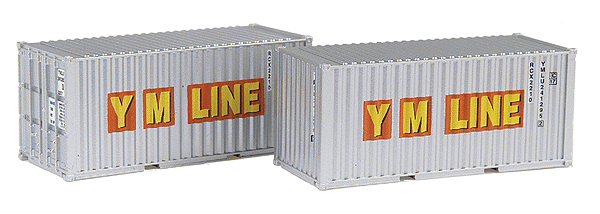 20' Wrinkle-Side Container 2-Pack -- Yang Ming Line