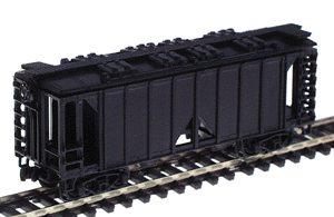 2 Bay Rib-Sided Covered Hopper -- Undecorated