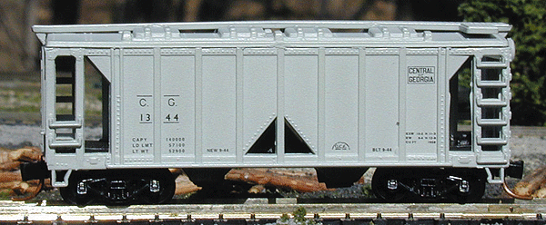 2-Bay Rib Side Covered Hopper -- Central of Georgia "As Delivered"