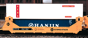 48' Smooth Side Containers -- XTRA Container Train