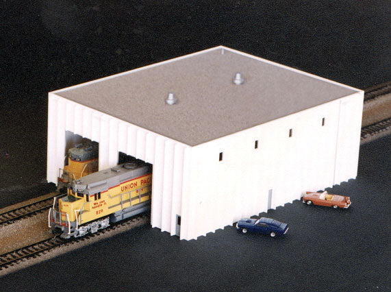 2 Story Engine/Car Shop w/Accessories -- 9-1/4 x 11-1/2 x 4-1/8"
