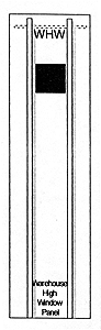 Warehouse Panels -- 4 High Window Panels w/4 Windows