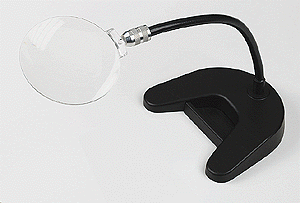 Flex Arm Magnifier -- 4" Round Acrylic Optical Lens Desk