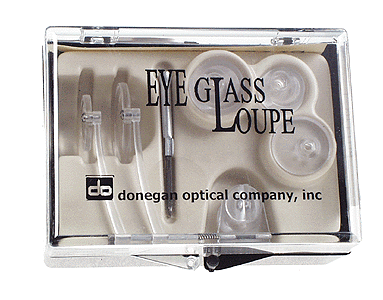 Ultra-Light Eyeglass Loupe - Double -- 4 Power & 10 Power - 14 Power Combined