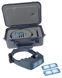 OptiVISOR Professional Series Set -- Includes OptiVISOR, 6 Lenses, OptiLOUPE, & Case-1