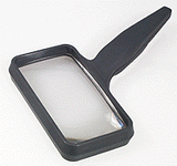 Classic Series Magnifiers w/Acrylic Lens & ABS handle -- 2 x 4"  5 x 10cm Rectangular-1