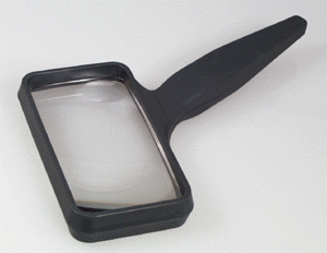 Classic Series Magnifiers w/Acrylic Lens & ABS handle -- 2 x 4"  5.1 x 10.2cm Rectanuglar w/Bifocal