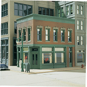Carol's Corner Cafe - Woodland Scenics DPM Landmark Structures(R) -- Kit - 4-1/4 x 2-3/4"  11 x 7cm