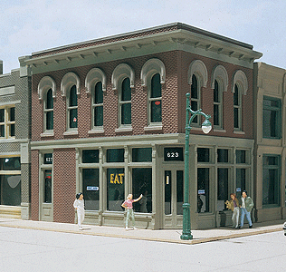 The Other Corner Cafe - Woodland Scenics DPM Landmark Structures(R) -- Kit - 4-3/4 x 3"  12 x 7.7cm