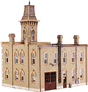 Woodland Scenics DPM Landmark Structures(R) - Kit -- Fire Station No. 3 - 6-3/4 x 5-13/16"  17.1 x 14.7cm