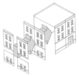 Modular Building System(TM) -- Street-Level Wall Sections with Arched Entry - Kit pkg(4)-1