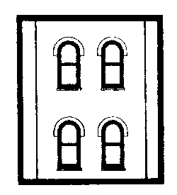 Modular Building System(TM) -- Two-Story Wall Sections w/4 Arched Windows - Kit-1