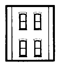 Modular Building System(TM) -- Two-Story Wall Sections w/4 Rectangular Windows - Kit-1