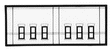 N Scale Modulars System(TM) (Plastic) -- Street level Windows pkg(3); 3-1/2" Wide x 1-13/32" High (8.7 x 3.5cm)-1