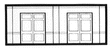 N Scale Modulars System(TM) (Plastic) -- Street Level Freight Door pkg(3); 3-1/2" Wide x 1-13/32" High (8.7 x 3.5cm-1