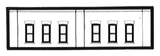 N Scale Modulars System(TM) (Plastic) -- One-Story Window Section pkg(3): 3-1/2" Wide x 15/16" High (8.7 x 2.5cm)-1