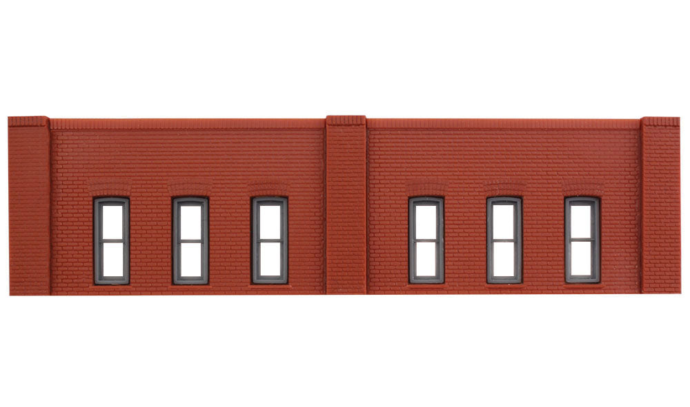 N Scale Modulars System(TM) (Plastic) -- One-Story Window Section pkg(3): 3-1/2" Wide x 15/16" High (8.7 x 2.5cm)-2