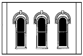 Modular Walls -- Arched Window Walls pkg(2)