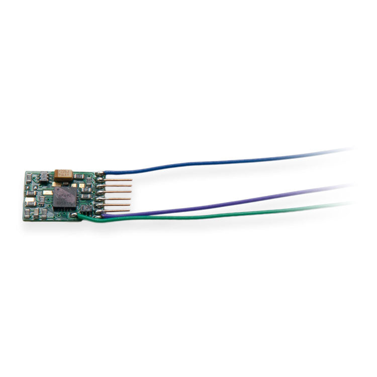 DZ146IN Series 6 NEM 651 Plug Decoder DCC Control Decoder -- 4 Functions, NEM 651 6-Pin Plug .386 x .559 x .137"  9.8 x 14.2 x 3.48mm