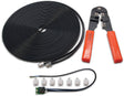 LocoNet Cable Maker Kit -- 50' Loconet Cable, Crimper Tool, LT1 Tester, 20 RJ12 Plugs
