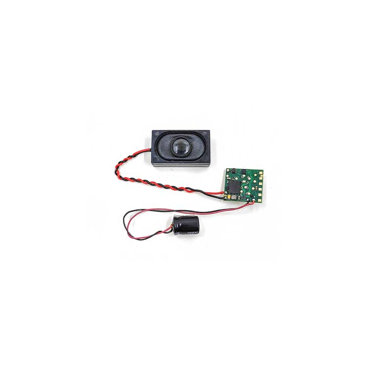 SDYH167IP 1 Amp, 6 Function Sound Decoder -- 8-Pin Medium Plug, 5/8 x 1 x 3/8"  16 x 26 x 9mm Speaker 330uF Capacitor