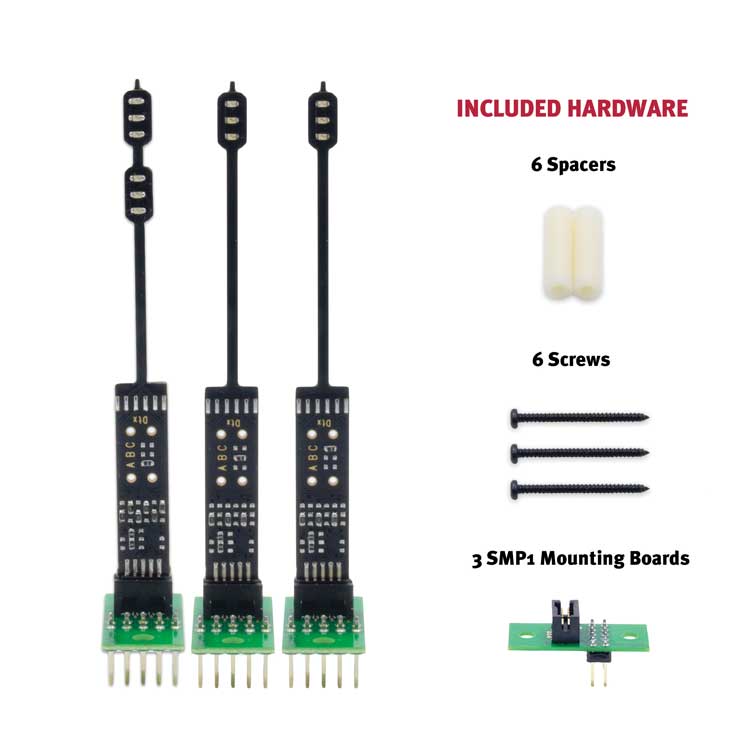 SNABC Turnout Signaling Kit -- Includes 1 Dual-Head and 2 Single-Head Signals, 3 SMP1 Mounting Brackets