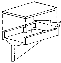Front Coupler Pocket -- For Walthers Russell Snow Plow