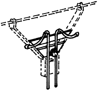 End Platform Railing Mounting for MU Hoses (1 Pair) -- For Alco RS-2 Diesels