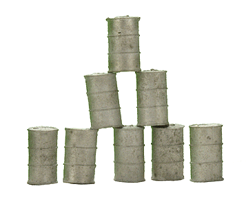 55 Gallon Drums - pkg(8) -- Unpainted Metal