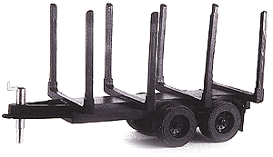 Logging Trailer (Unpainted Metal Kit) -- Tag-Along 2-Axle Type