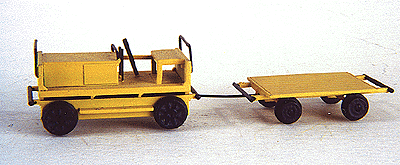Maintenance-of-Way (MOW) / Work Train Equipment (Unpainted Metal Kit) -- Heavy-Duty Gang Car w/Trailer