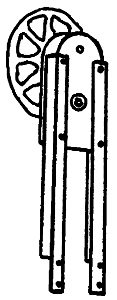 Caboose Brake Stand -- Peacock #850