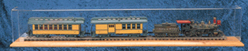 Train Display Case w/Light Oak Base -- Interior Length: 38"  - Drop Ship Only